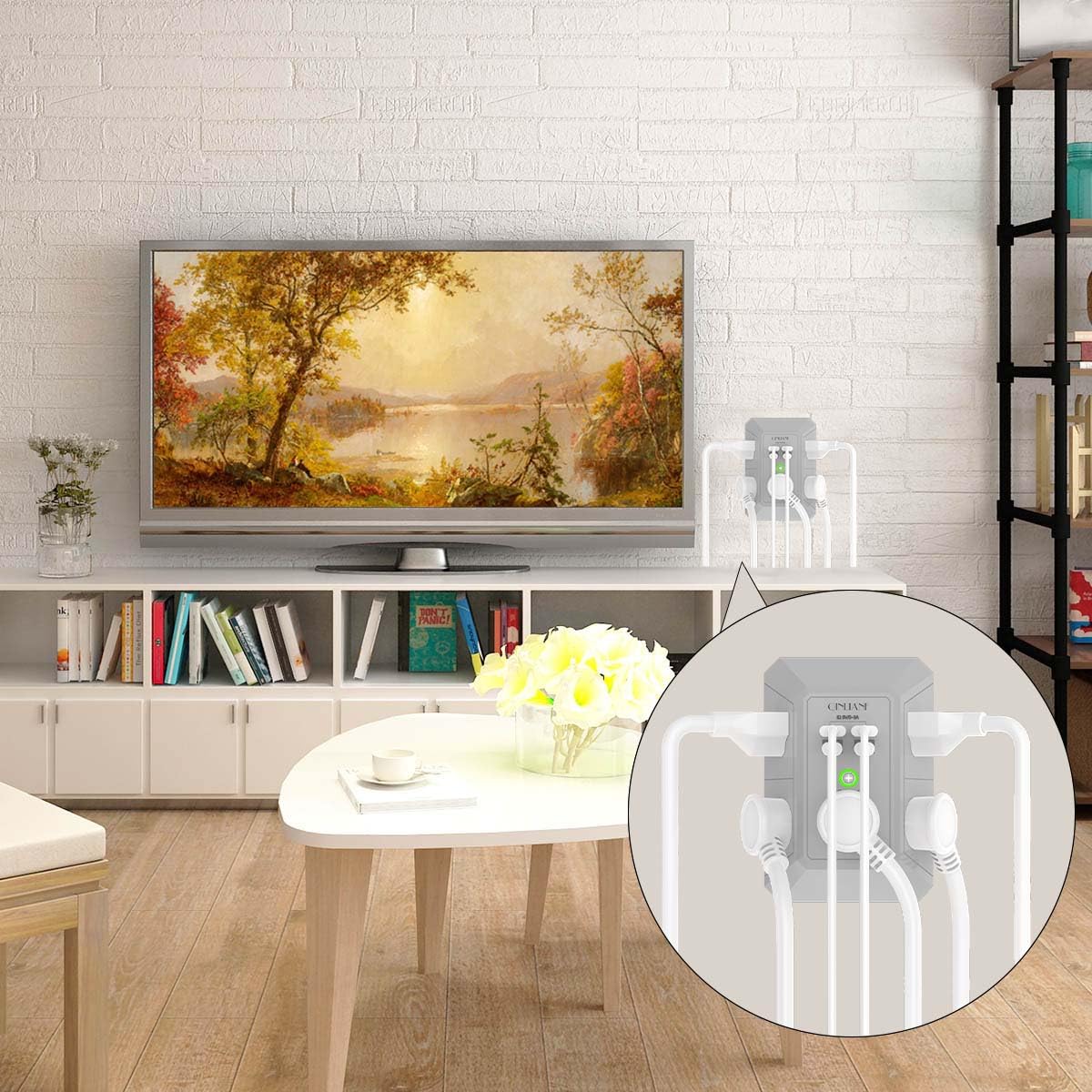 5-Outlet Wall Charger with USB Ports