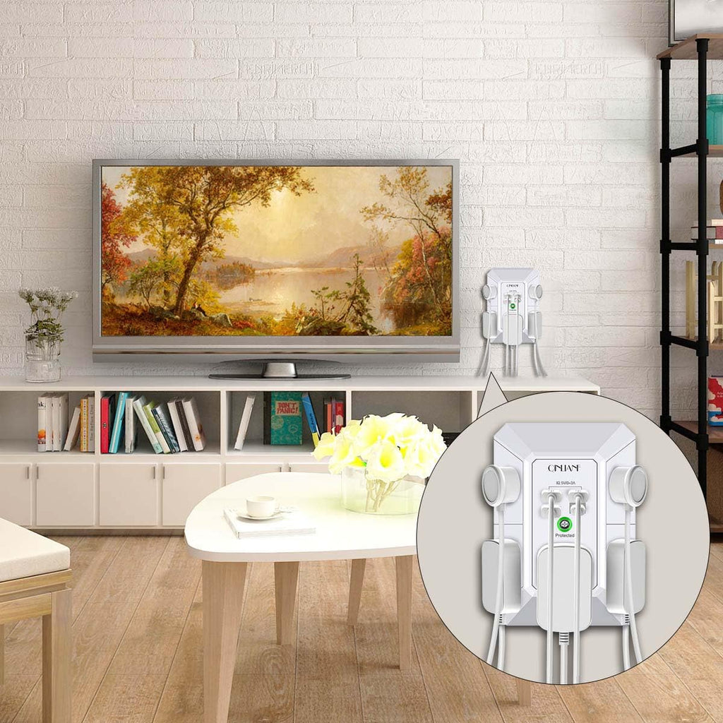 5-Outlet Wall Charger with USB Ports