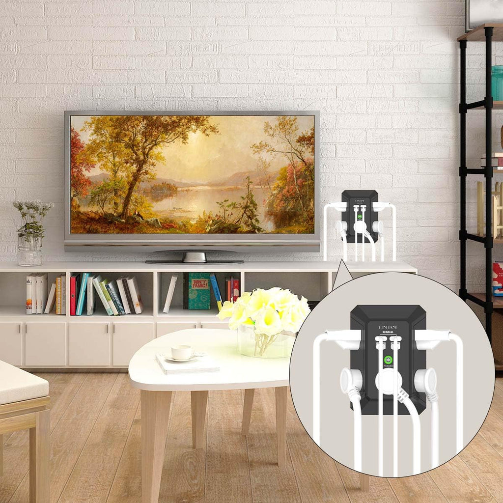 5-Outlet Wall Charger with USB Ports