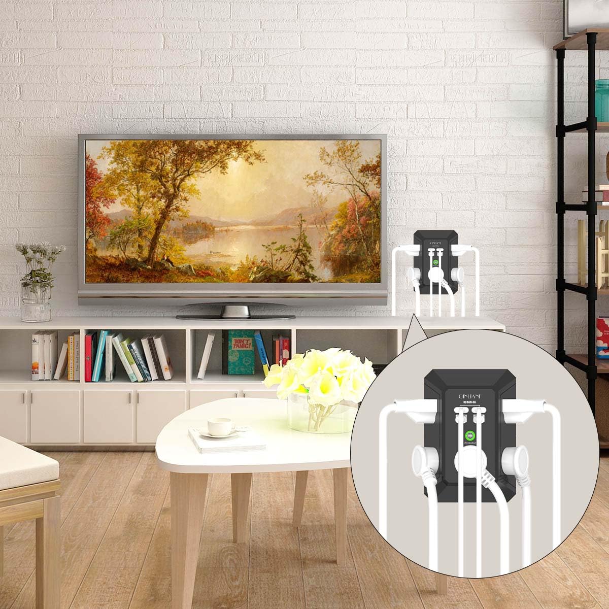 5-Outlet Wall Charger with USB Ports