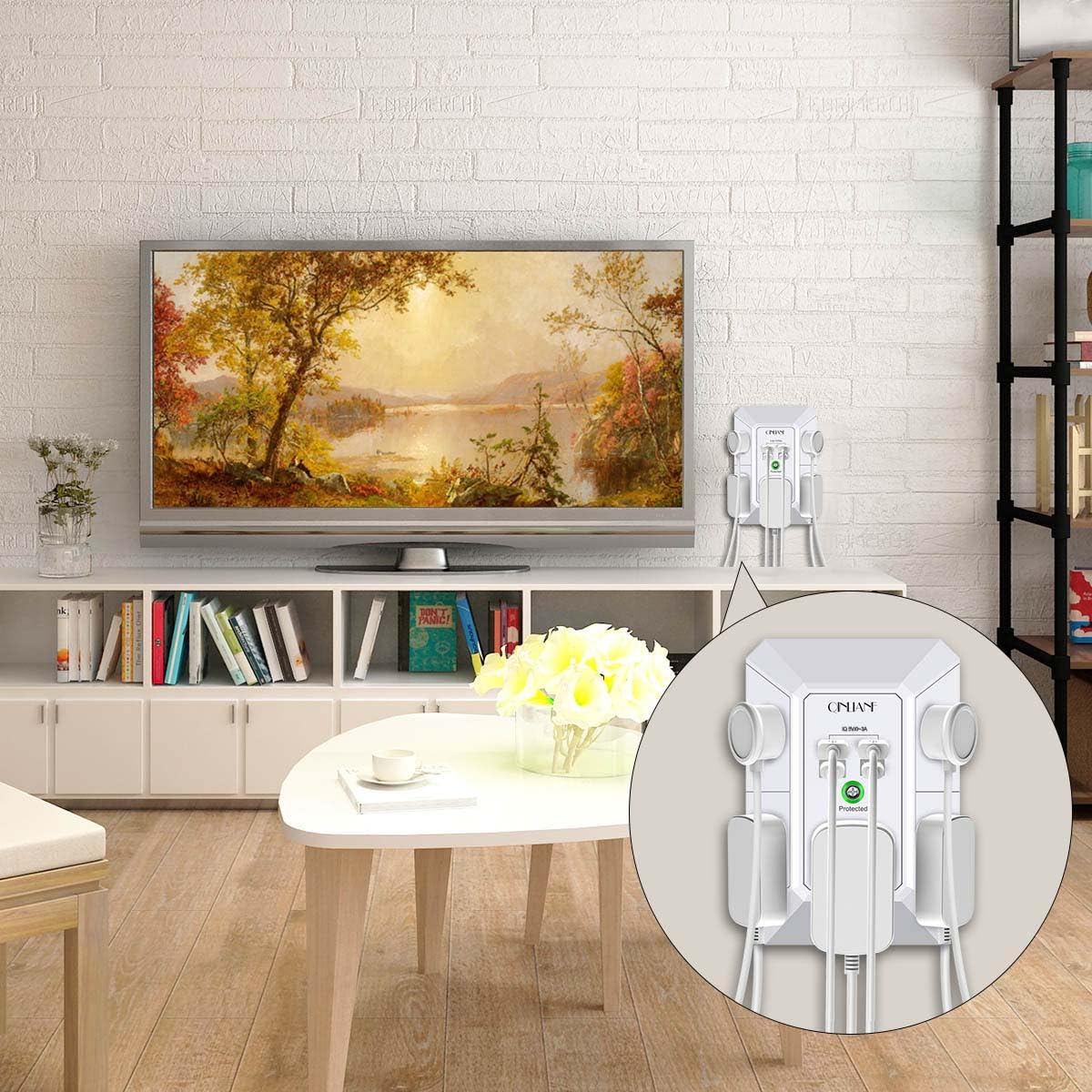 5-Outlet Wall Charger with USB Ports
