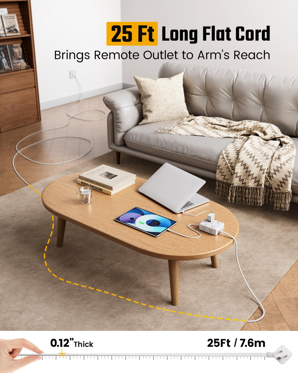 10ft Extension Cord with Surge Protection