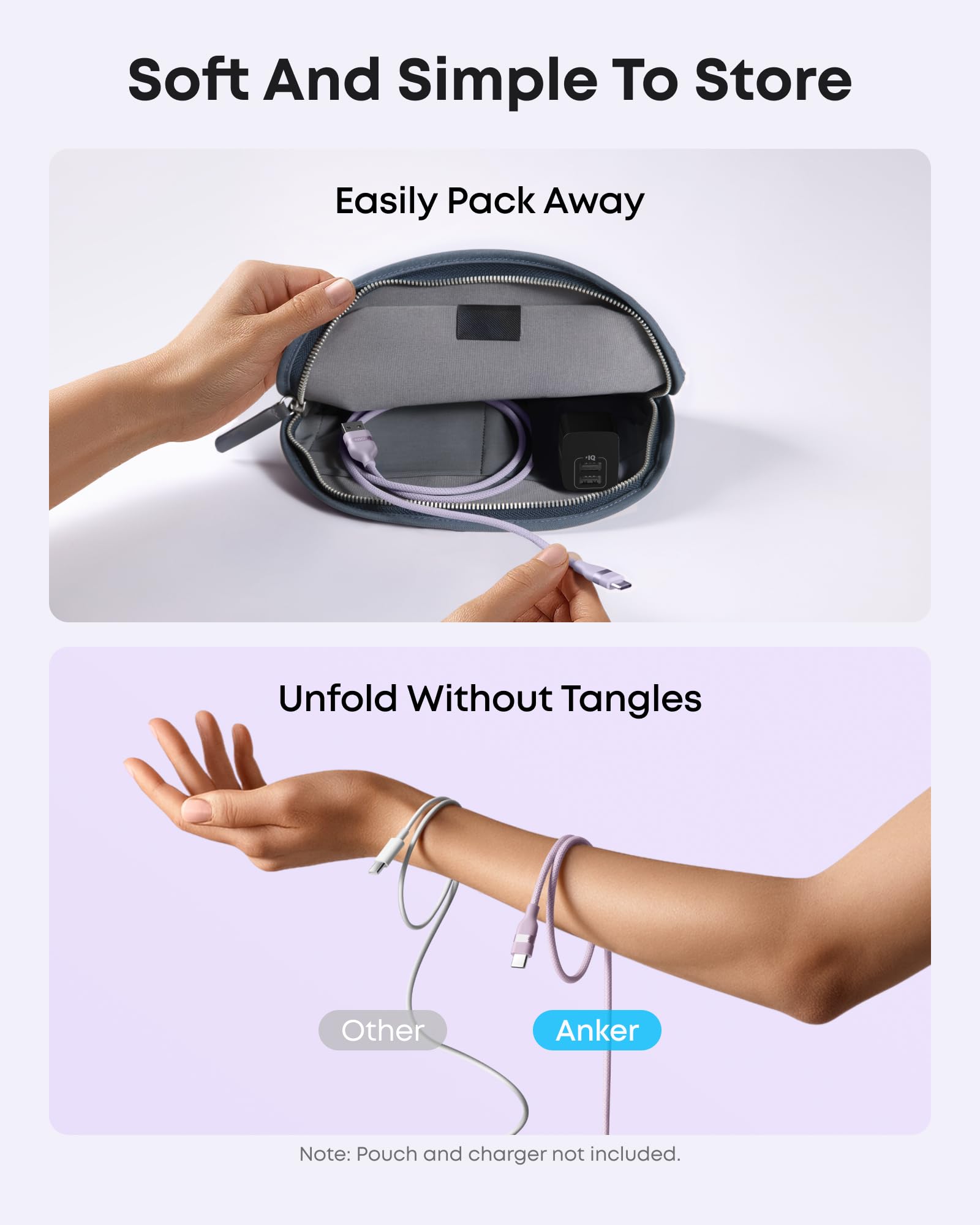 Anker USB-A to USB-C Cable (3 ft/6 ft, Upcycled-Braided)